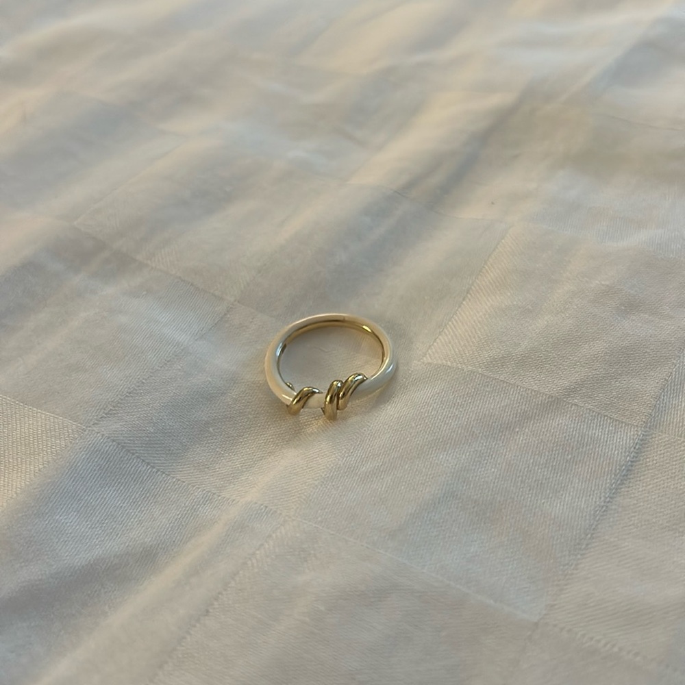 Baby Vine Wrapped Ring (White) by Bea Bongiasca